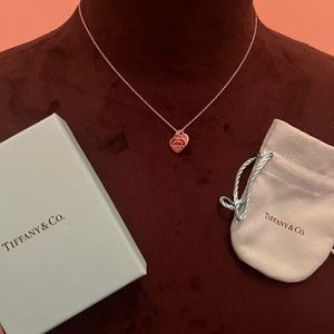 Tiffany & Co Double Heart Tag Pendant in Silver, Mini
